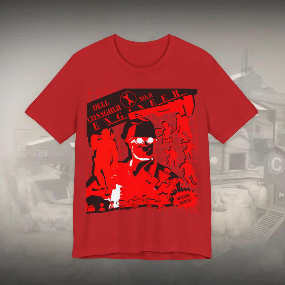 

TF2 Engineer Shirt Streetwear Style Mens Loose TShirt Couples AllSeason Streetwear Shirt graphic t shirts vintage t shirt 4XL