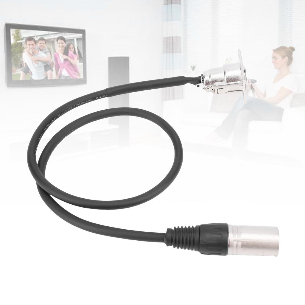 2 Pcs XLR Pass Through Cable No Solder D Type XLR Cable Mic Feed Pass Thru Converter for Stage Box Patch Panel Floor Box