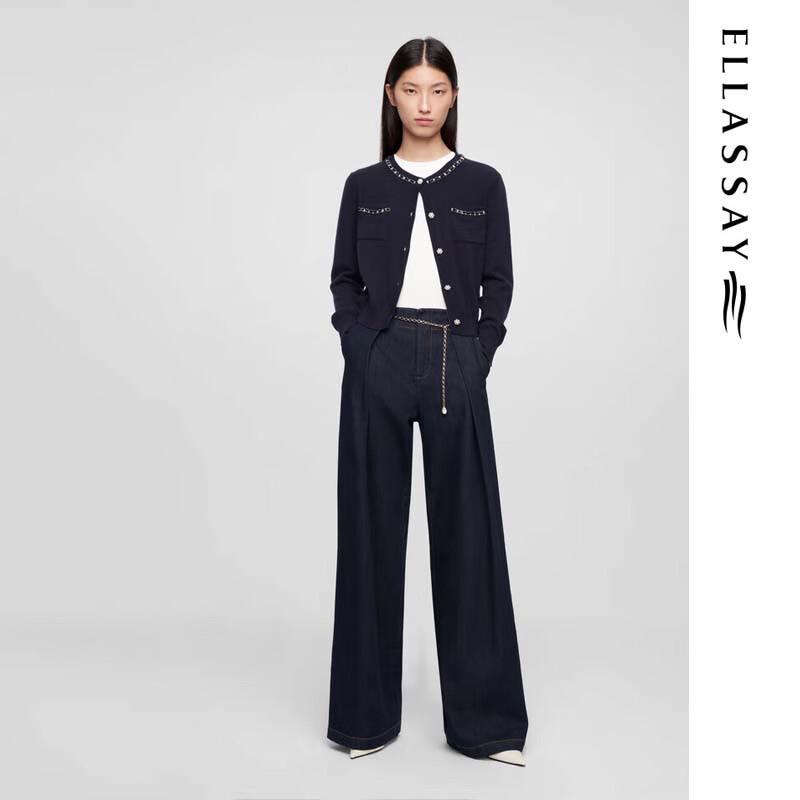 ELLASSAY Women's Comfortable Tailored Wide-Leg Jeans