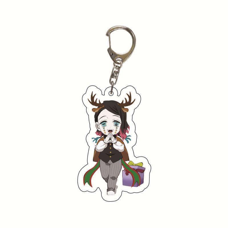 Llavero Acrílico Único de Demon Slayer para Navidad Perfecto Para Fans del Anime y Coleccionistas