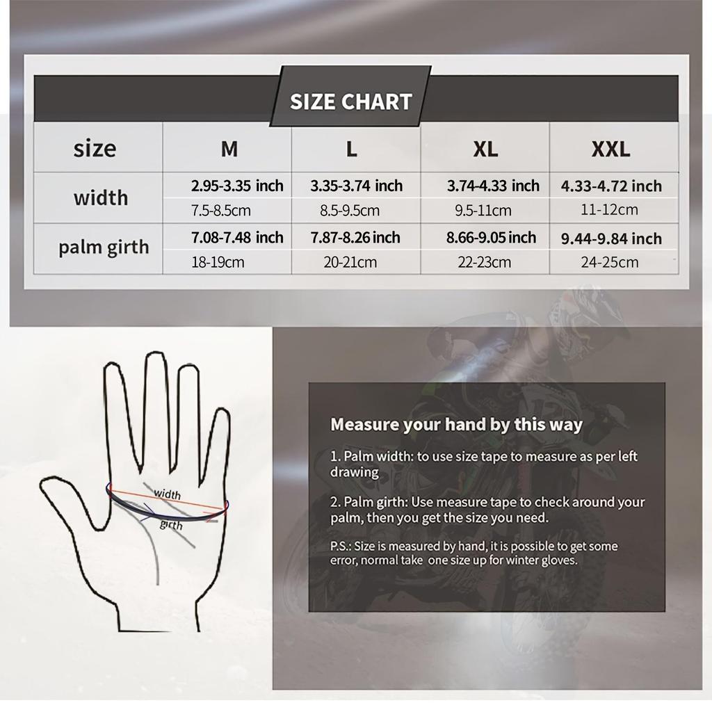 Motorcycle Outdoor Off-road Racing Touch Screen Full Fingers Gloves Bicycle Riding Gloves for Men