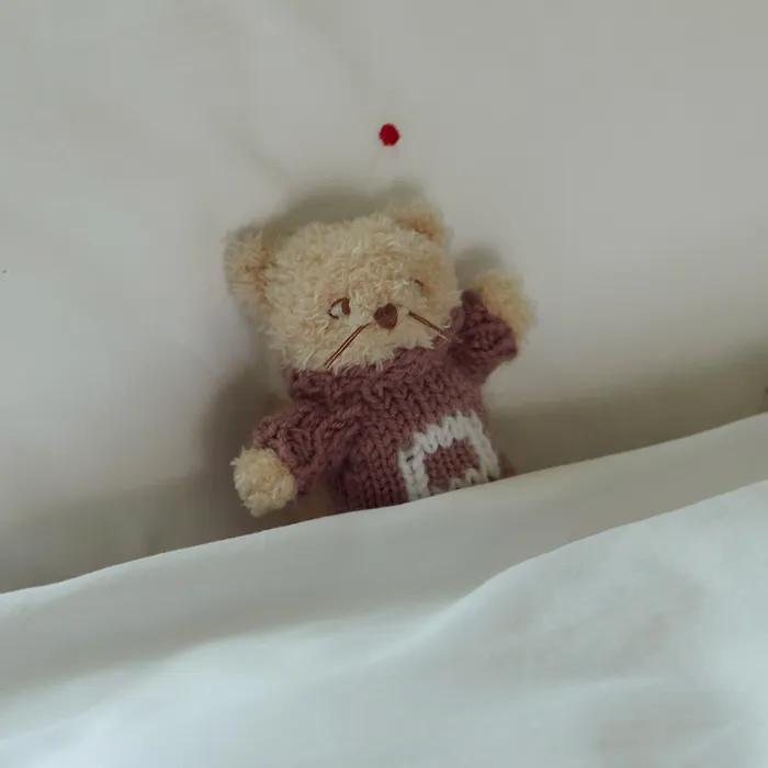 Mongolian Fox Keyring Beige