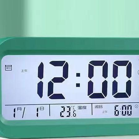 New alarm clock, smart charging model, voice timekeeping electronic clock, children's living room, small alarm clock, backlit creative digital clock