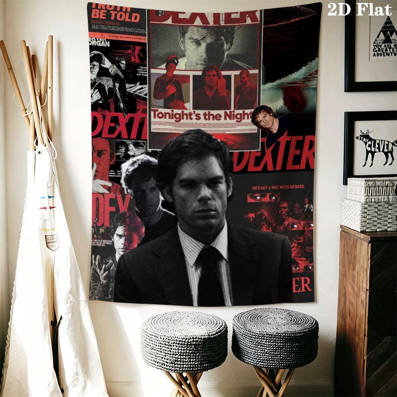 DEXTER Wall Tapestry Aesthetic Wall Hanging Printed Fabric Blanket Decorative Tapestries for Bedroom Living Room Home Decor