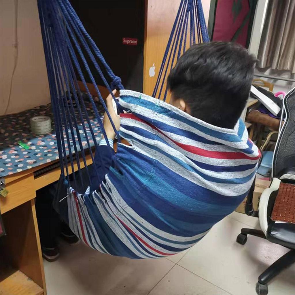Upgrade Hammock Chair, Portable Heavy-Duty Canvas Swing Chair for Indoor/Outdoor, Dorm, Bedroom, Balcony, Patio, 330lbs Capacity, Hanging Swing Chair