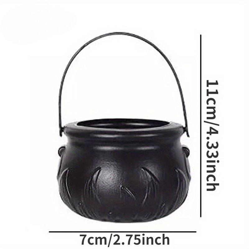 

3/6pcs Halloween Witch Candy Bowl Mini Black Plastic Witches Cauldron Pumpkin Treat Bucket Candy Basket for Halloween Table Deco 3pcs чёрный