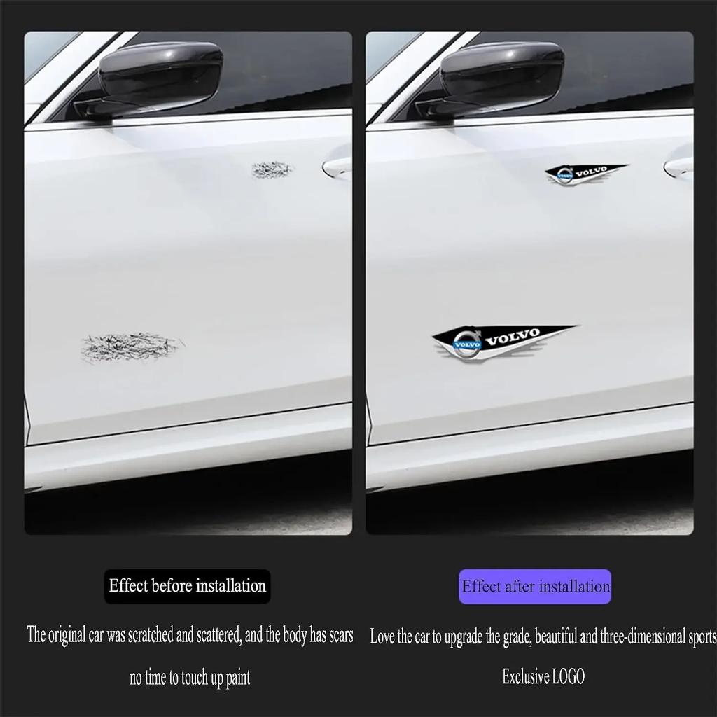 4 pezzi adesivo antigraffio paraurti auto Volvo S60 XC60 S90 XC90 adesivo universale per auto adesivo decorativo antigraffio portiera auto.Consegna rapida