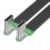 Double Headed Fast Charging Data Cord Anti Oxidation Type C To USB C Flat Cable  Quick Charge