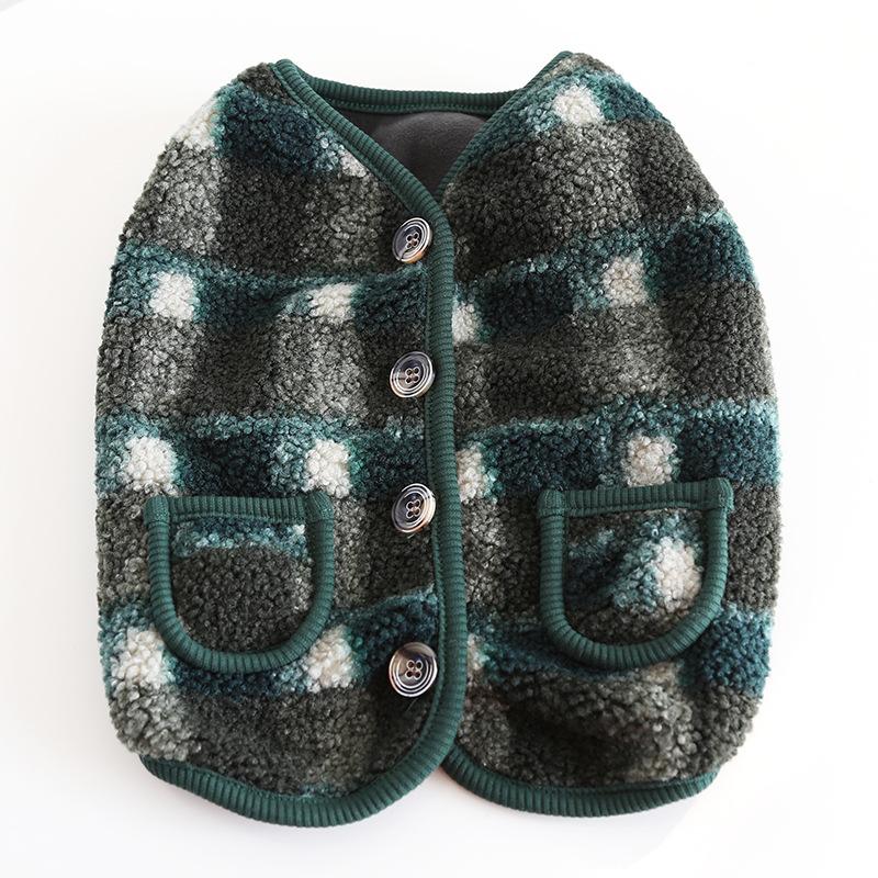 French Bulldog Red Plaid Vest Double Layer Casual for Chubby Dogs Corgi English Bulldog Pug