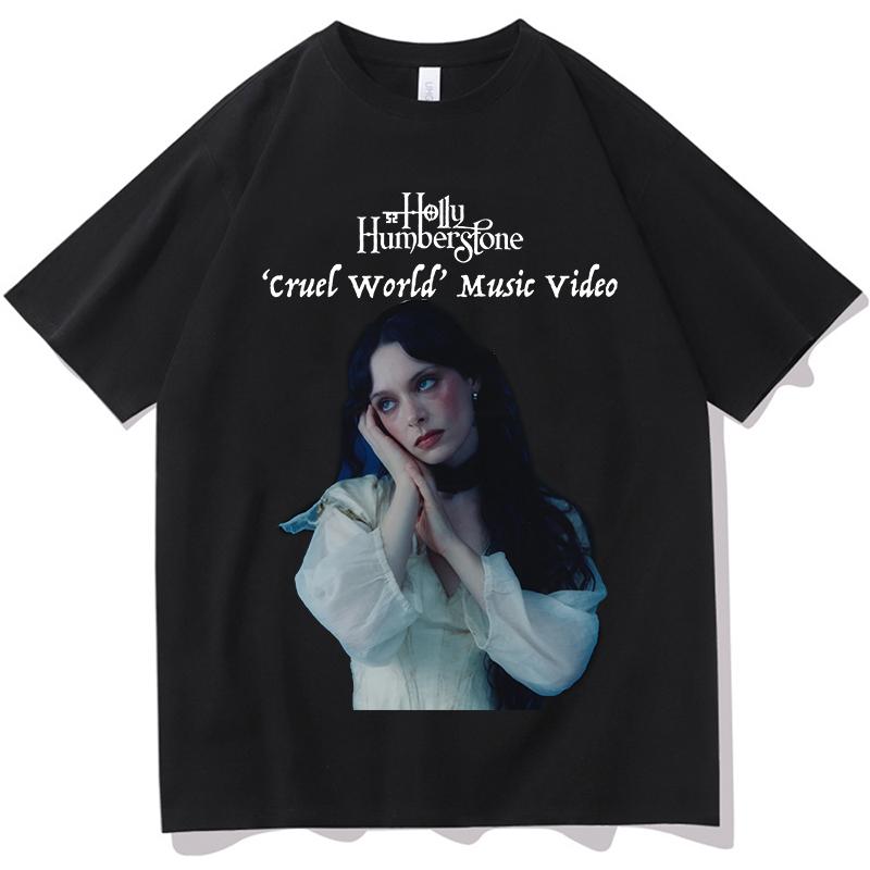 Holly Humberstone Cruel World Tour Tshirts Unisex Women Summer Cotton Clothing Fashion Round Neck Short Sleeved Tee Streetwear S