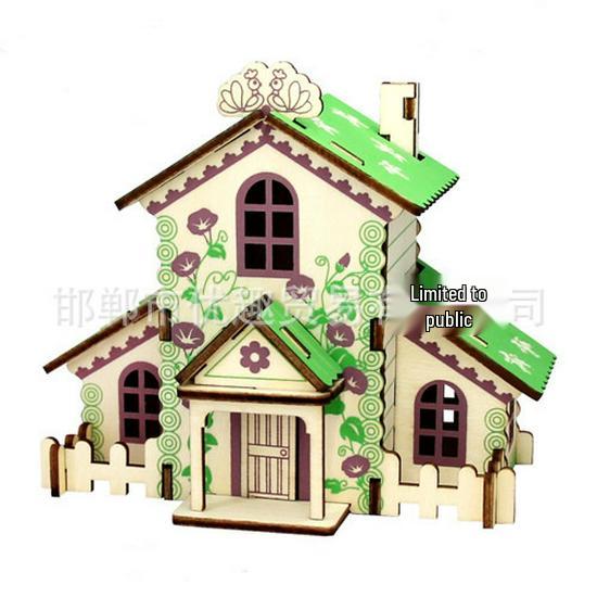 DIY 3D Wooden Building Puzzle - Children's Educational Assembly Toy