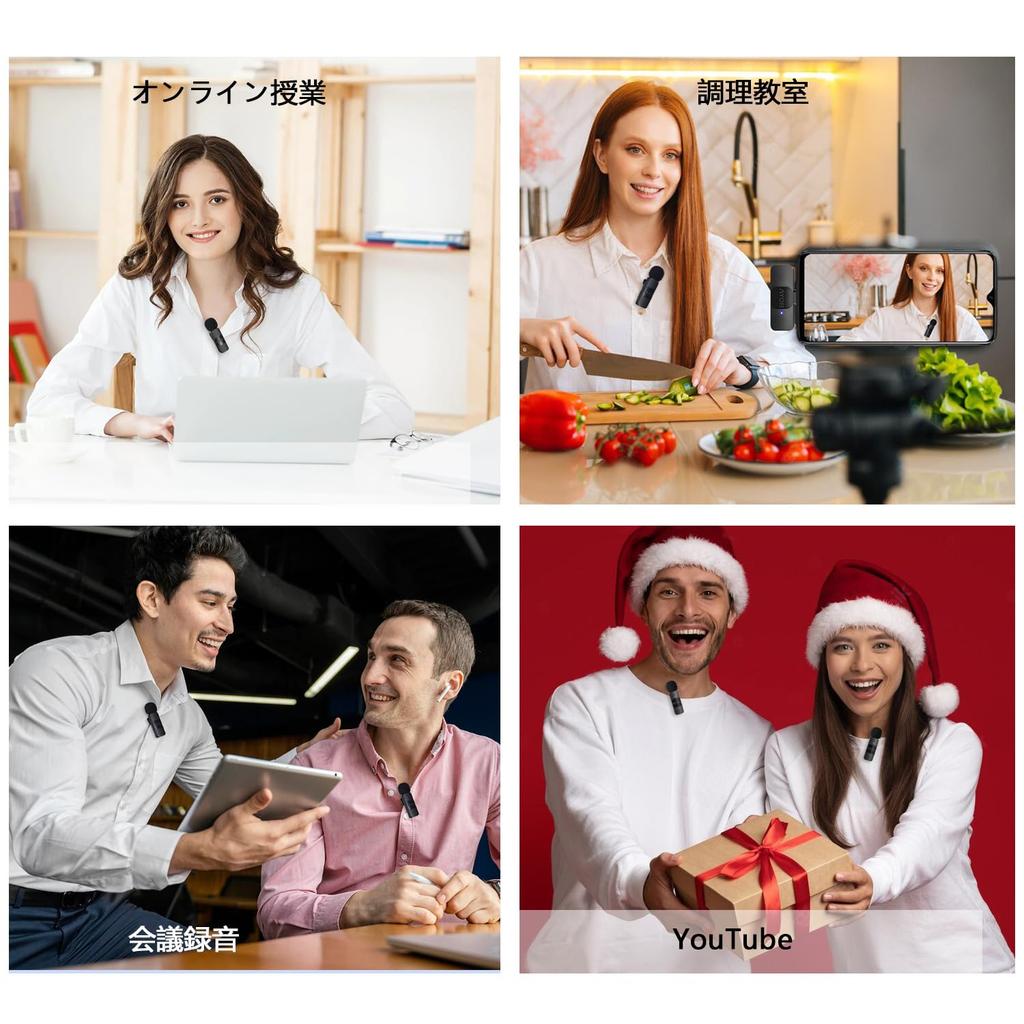 Boya Wireless Lapel Microphone with Omnidirectional Lightweight 50m Stable 9 Hours of Continuous Professional Compatible with Android for Live Video