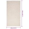 VidaXL ZIZUR Rug Cream 80x150 Cm Jute Look Indoor Outdoor, Outdoor Rug, Floor Mat, Indoor Rug, 4010372