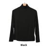 Korean Half-High Collar Slim Fit Modal T-Shirt - Long-Sleeve Solid Color Top