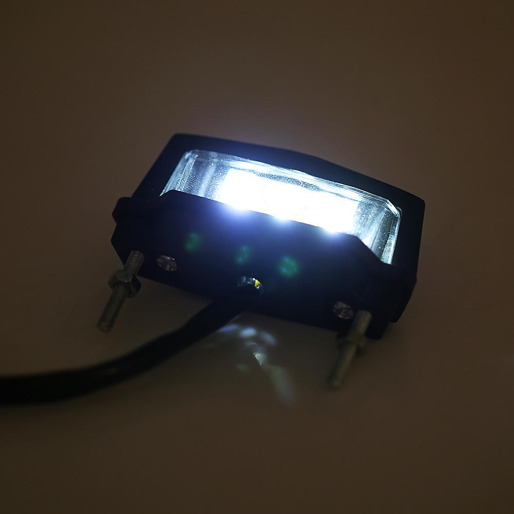 Motorcycle Motorbike LED License Plate Light Rr Tail Lamp White for Most Motorcycles