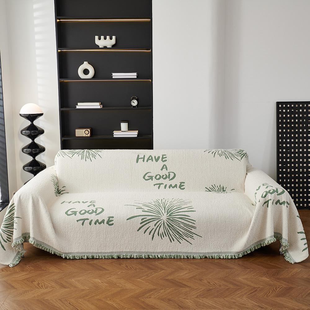 Новое всесезонное утолщенное противоскользящее полотенце для дивана из шенилла — фото 6