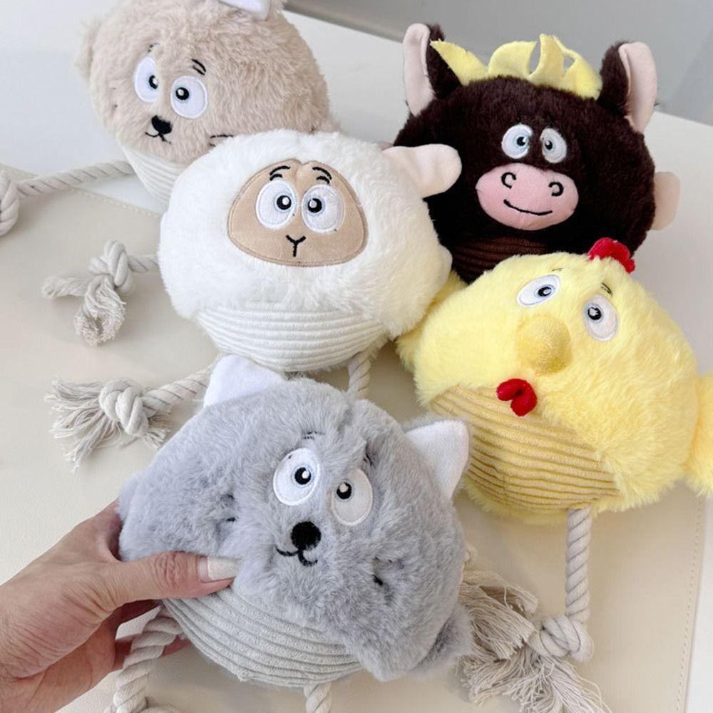 Creative Squeaky Dog Toy Animal Shape Pet Chew Plush Toy Pet Interactive Toys  Relieve Boredom