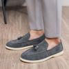 Fashion Large Size 45 Handmade Men's Flat Shoes Fashion Versatile Lightweight Loafers Retro Tassel Casual Business Party Shoes Zapatos