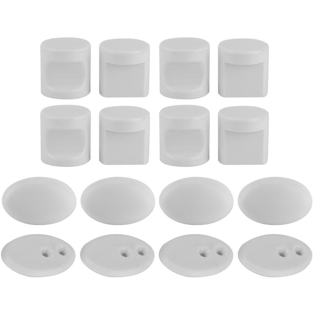 Set da 4 Pomelli per Porta Scorrevoli per Doccia Domestica Maniglie per Porte in Vetro per Bagno Ferramenta (L38)Maniglia L38W