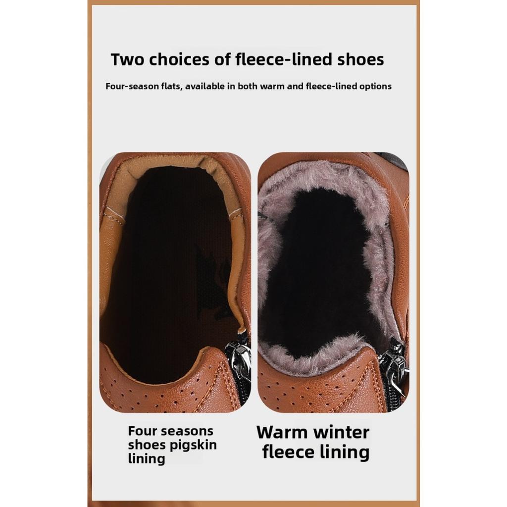 Oversized Men's Outdoor Casual Shoes, Flat Bottomed Handmade Stitched Leather Shoes, High Top Oversized Shoes, Boots