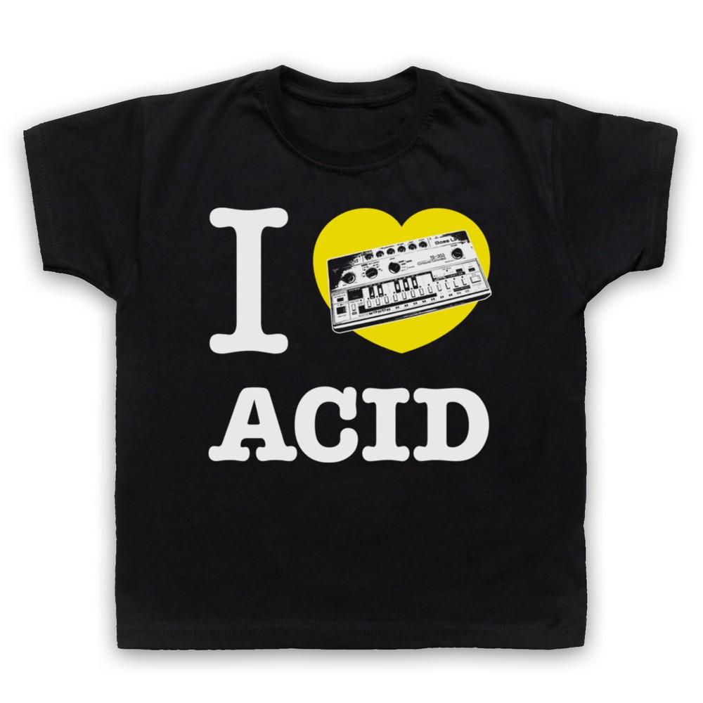 

I Love Acid House 303 Dance Music Rave Techno Scene Kids Childs T-Shirt 2XL