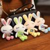 Plush Bunny Keychain Stuffed Rabbit Pendant Animals Key Ring Charm Decor Itemation For Purse Handbag Backpack Wallet Baby Photo Props