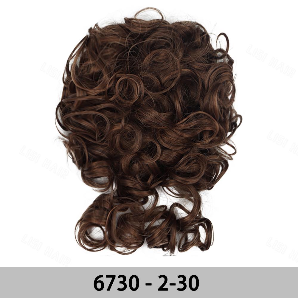 MISS WIG Synthetic Messy Bun Short Curly Ponytail Extension Elastic Drawstring Loose Hair Bun Hair Pieces For Women