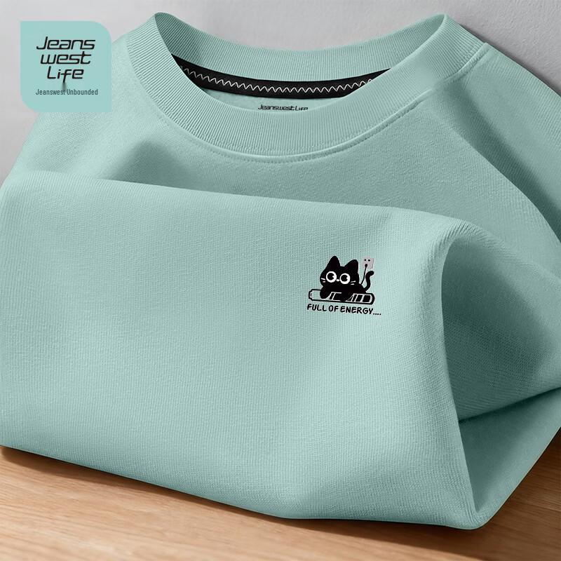 Jeanswest Life Men s Cool-Touch Cartoon Cat Print Short-Sleeve T-Shirt 2XL