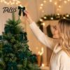 Christmas Party Decorative Accents 10Pcs Velvet Bows, 11x12.5cm Large Ribbon Ornament with Built-in Cable Tie Red Bows for Xmas Tree And Wreath