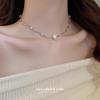 Collana a Clavicola con Nappa di Perle e Farfalla in Stile Coreano