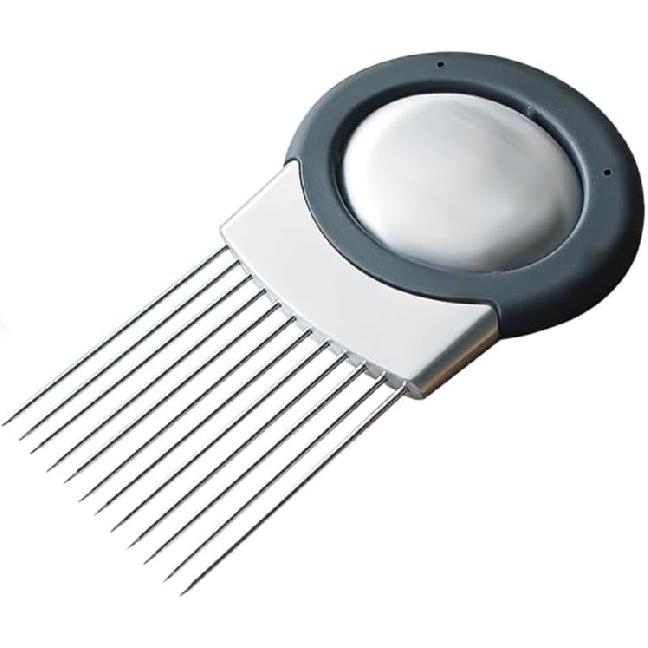Onion Slicer, Stainless Steel Onion Holder for Slicing with Protective Case, Onion Cutter Tool for Meat Lemon Potato B-1 PCS