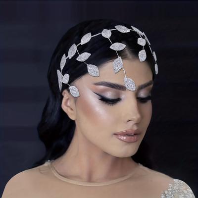 1ks Nádherný stříbrný ozdobný díl do vlasů Slitina Řetízek na hlavu Šperk do vlasů s kamínky Svatba Svatba Doplňky
