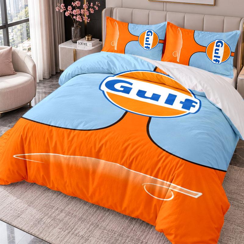 Gulf 3Pcs Bedding Set Duvet Cover With Two Pillowcases For Bedroom Home Decoration