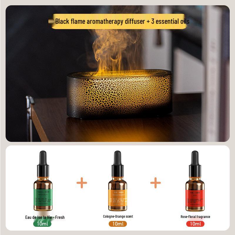 2025 Colorful Flame Aroma Diffuser USB Desktop Light & Humidifier