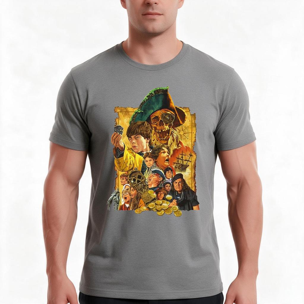 RARE!! The Goonies Artwork Poster T-Shirt Summer Casual Cotton Tee Oversized Streetwear Tops Vintage Graphic Print