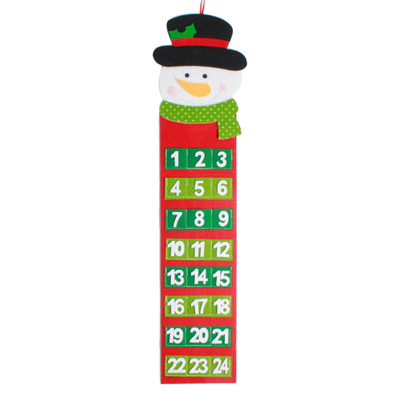 

Santa Claus Snowmen Christmas Advent Calendar Door Wall Window Decor Hanging Christmas Party Supply Xmas Gift Snowman
