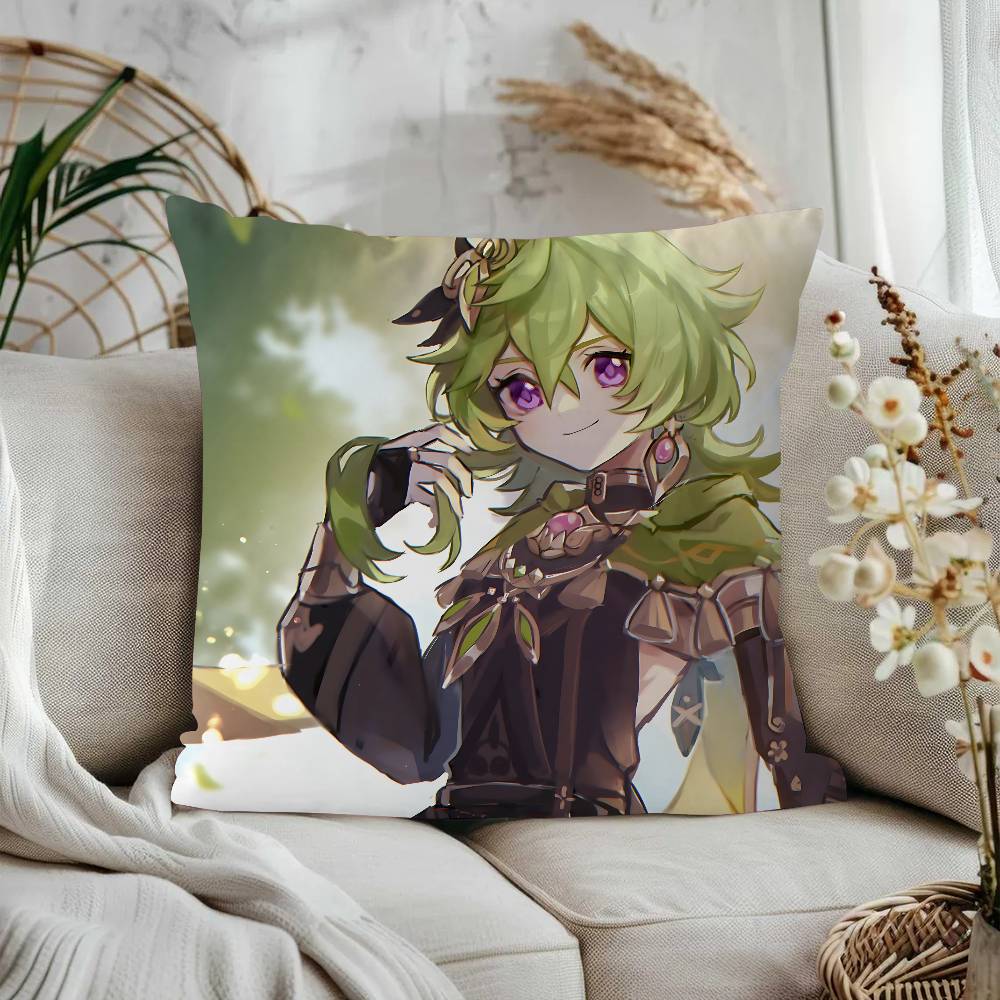 Collei Genshin Impact 45*45cm Cushion Cover Pillow Cover Decor Pillowcase Home Pillowcase For Couch Pillow