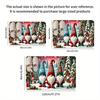 Christmas Gnome Flannel Door Mat Carpet, Skid Pad Design Non-Slip for Kitchen Living Room Bedroom Bathroom Decor