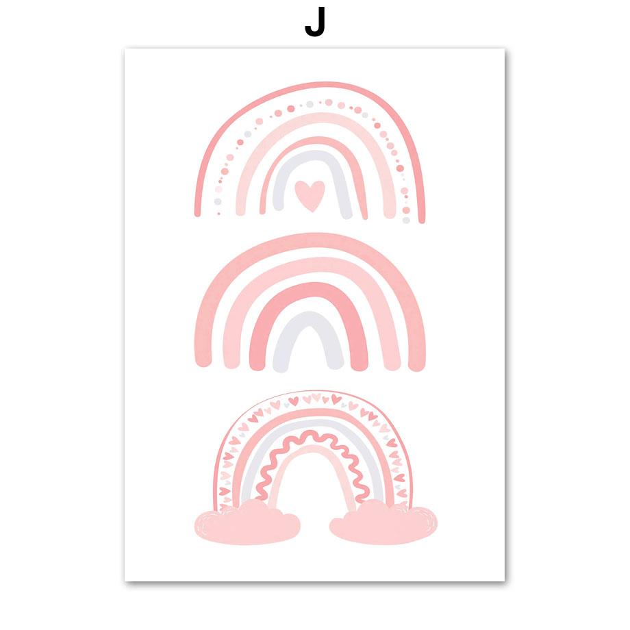 Pink Ballet Girl Rainbow Unicorn Shoes Nursery Wall Art Canvas Painting Posters And Prints Pictures For Baby Kids Room Decor