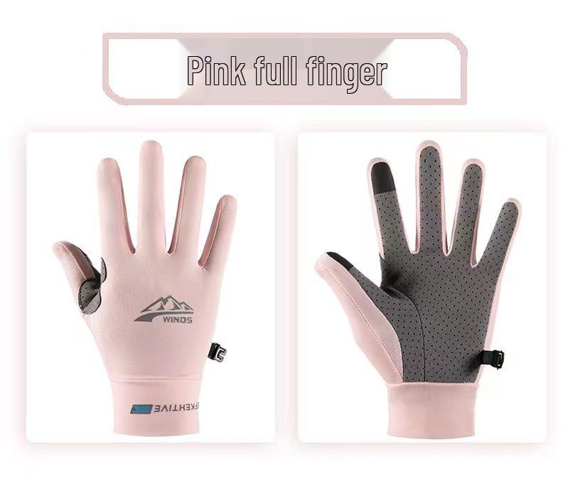 Bezprsté rukavice z ledového hedvábí - Unisex, Tenké, Protiskluzové, Chránící před sluncem pro letní cyklistiku, řízení a rybaření