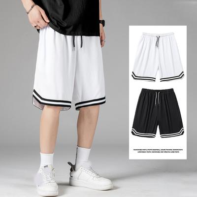 Men's Casual Summer Shorts Pants Sports Basketball Pants Capri Pants Loose Outdoor Quick Drying Ice Silk Sport Short