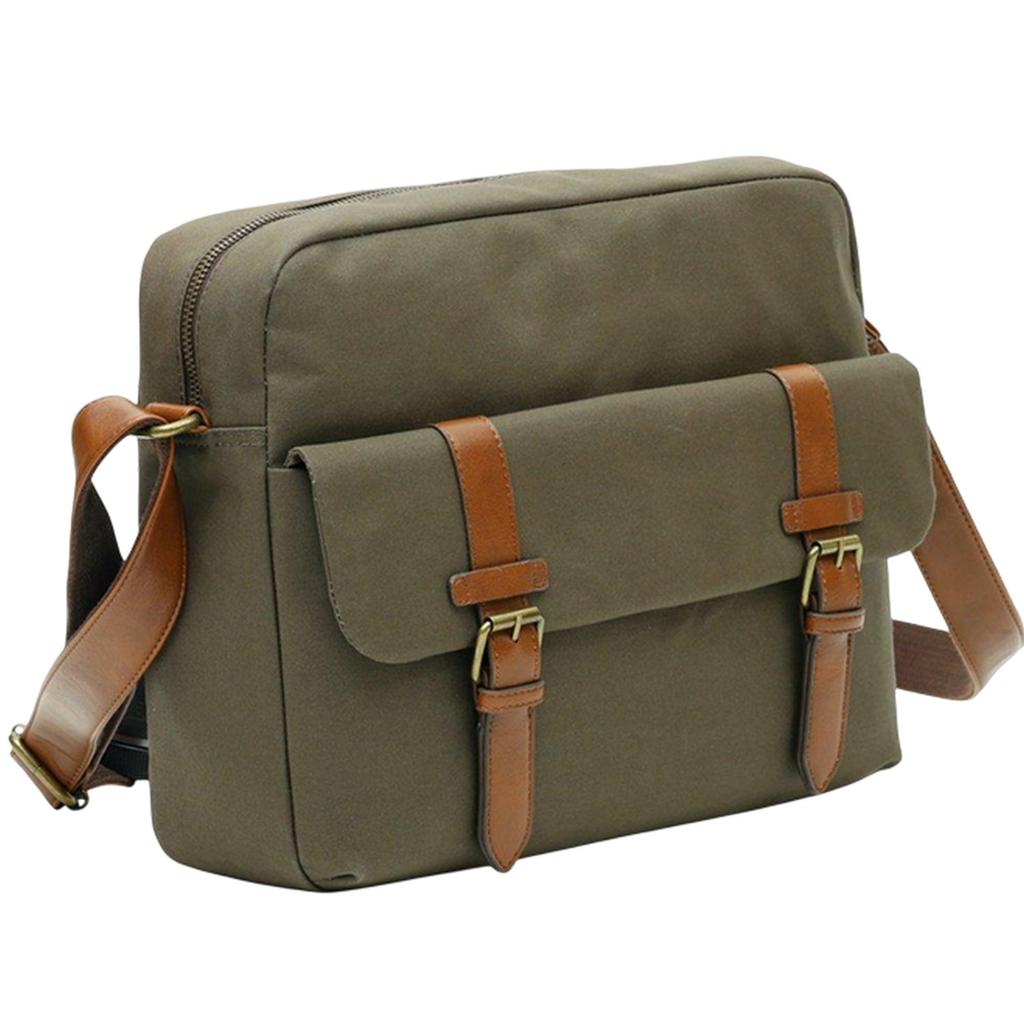 Firetrap Waxed Canvas Messenger Bag