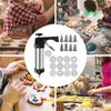 Christmas Cookie Press Gun and Tips Set Stainless Steel Cookie Maker Press Kit Manual Churros Maker Machine Biscuit Baking Tools
