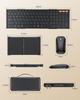 ProtoArc XKM01 Keyboard and Wireless Mouse Set, Foldable, Connects 3 Devices Simultaneously, Bluetooth/USB Connection, Wireless, Lightweight, Compact,