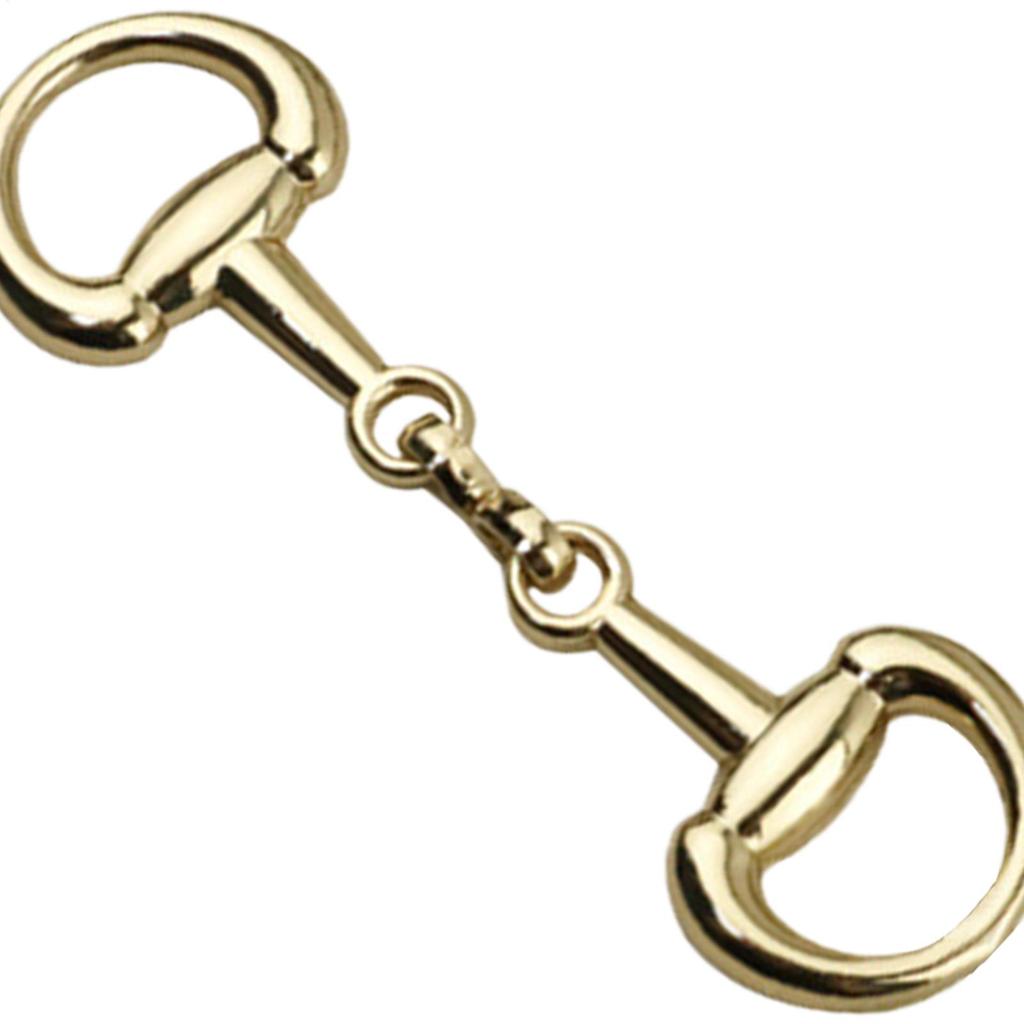 1PC Double D-Ring Snaffle Bit Alloy Equestrian Connecting Clasp D-Ring Snaffle Bit Connectors for Shoes Decoration Loafers Purse