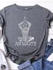 NAMASTE Yoga Frauen Print T Shirt Frauen Kurzarm O Neck Lose T-shirt Sommer Frauen T-shirt Tops Camisetas Mujer