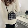 Damen Mini Handtasche Mode Karomuster Schultertasche Umhängetasche Messenger Bag Damen Geldbörse Exquisite Einkaufstasche