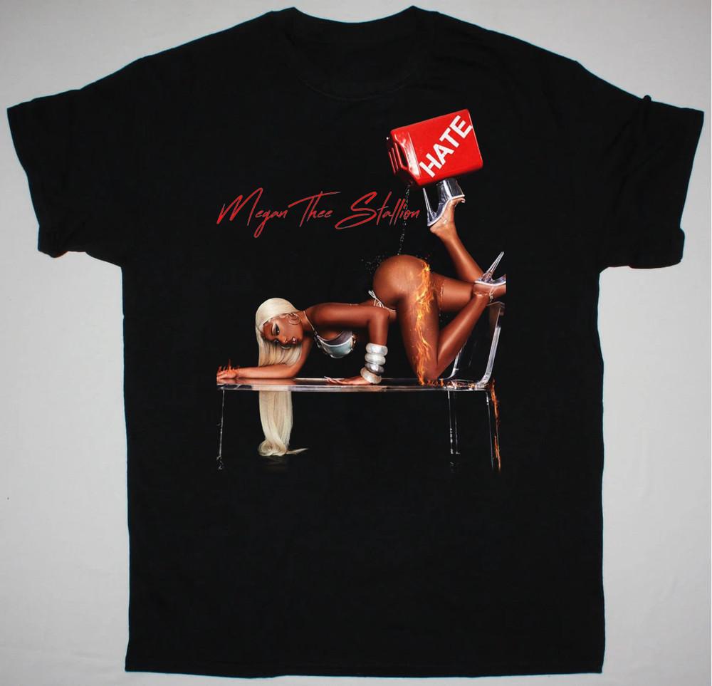 Megan Thee Stallion Signature For Fans  Black T-Shirt Cotton Unisex T-Shirt M