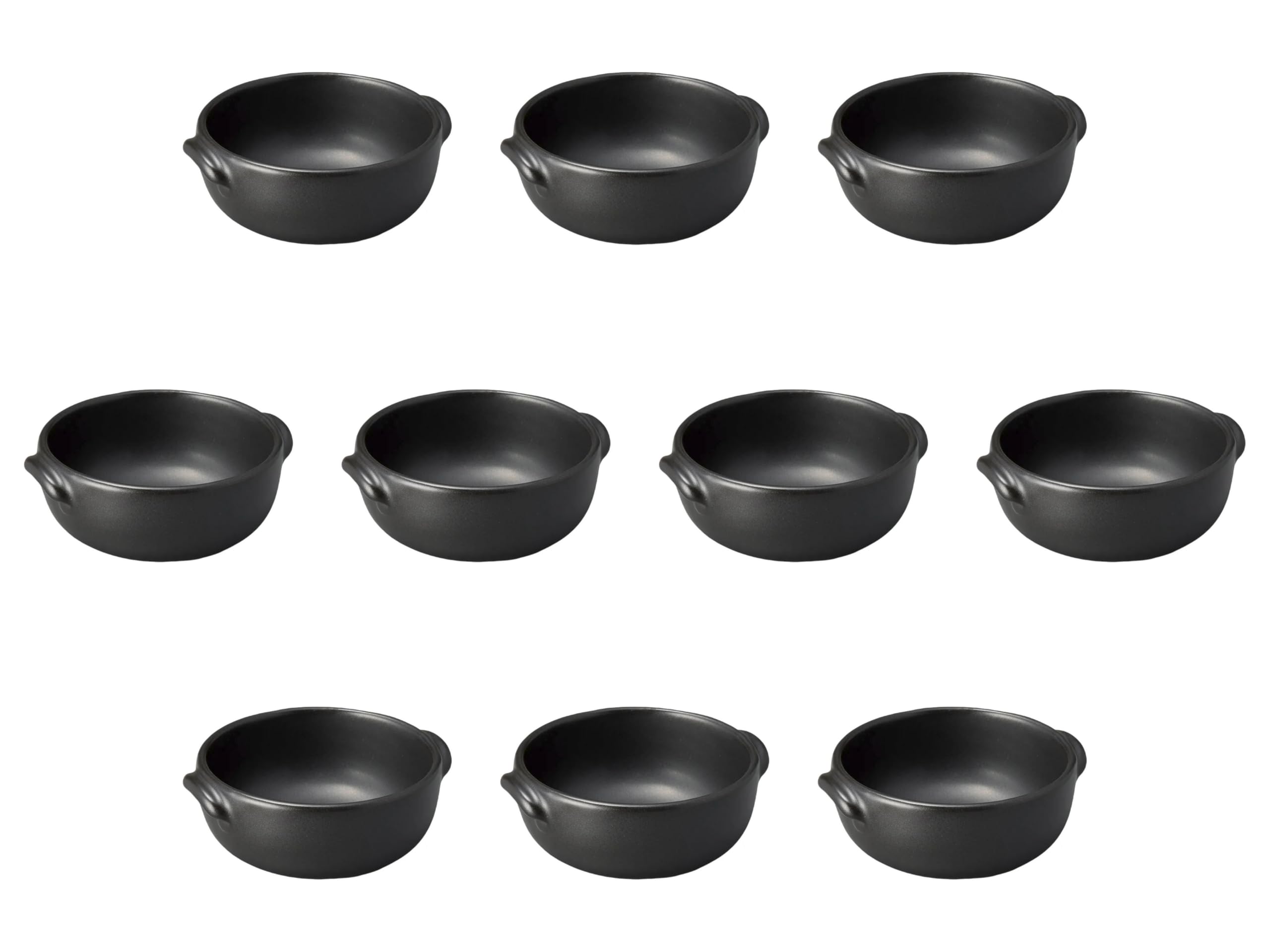 

Set of 10 Black Round Gratin x x Gratin Dish Ceramic Banko Ware Direct Fire Setomonohonpo [15 13.3 5.7 cm] чорний