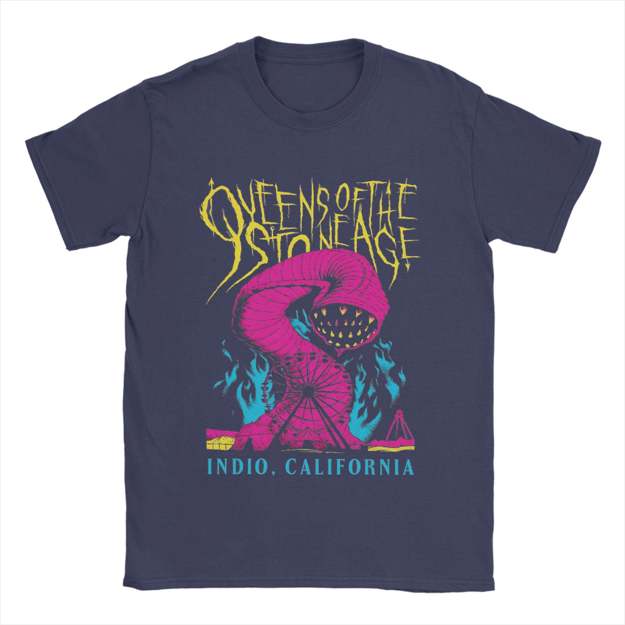 

Queens of the Stone Age Music Band T Shirts Men Pure Cotton TShirts American Rock Music Tee Shirt Short Sleeve Tops Plus Size 4XL